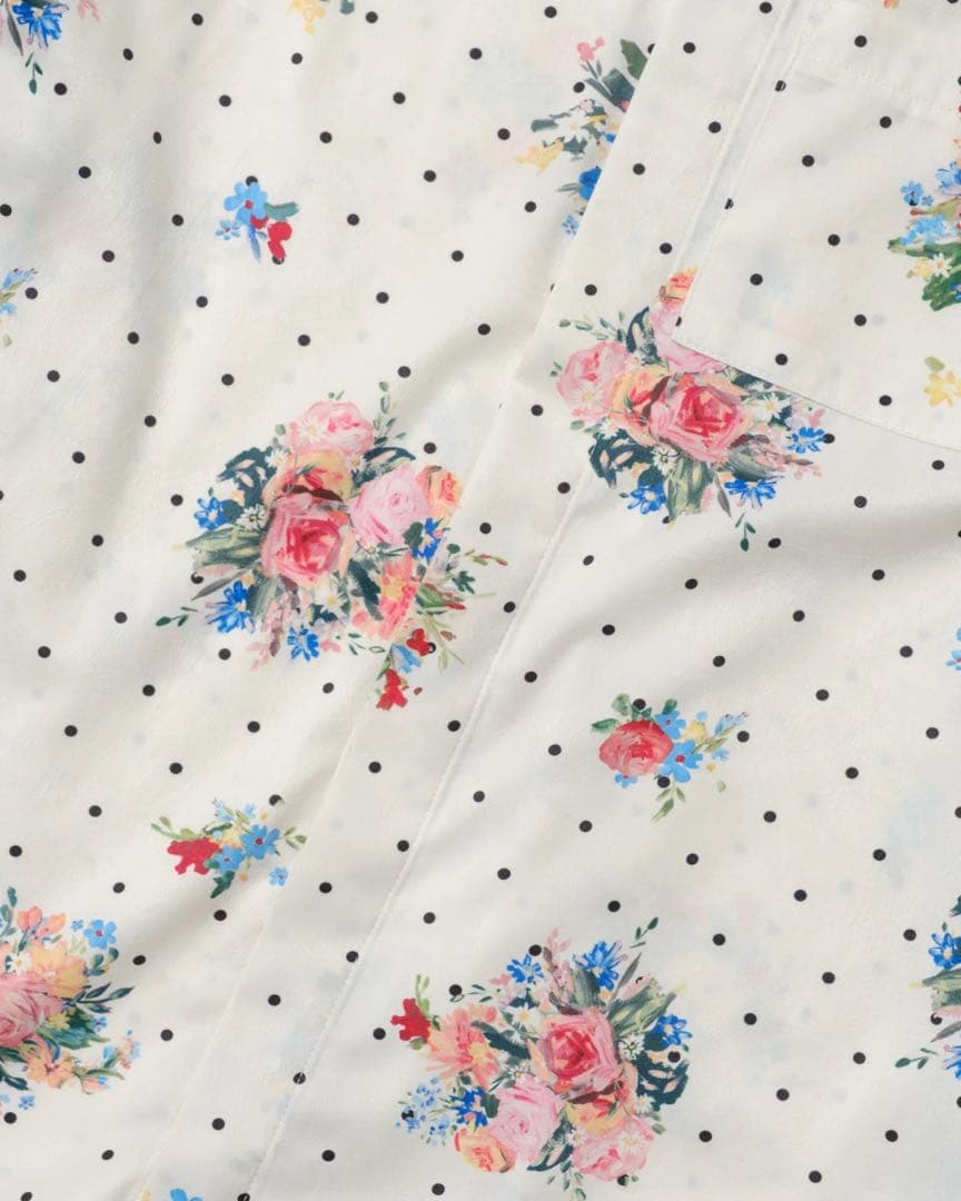 Poppy Dot Flower Shirt ポピー 花柄 フラワー トップス