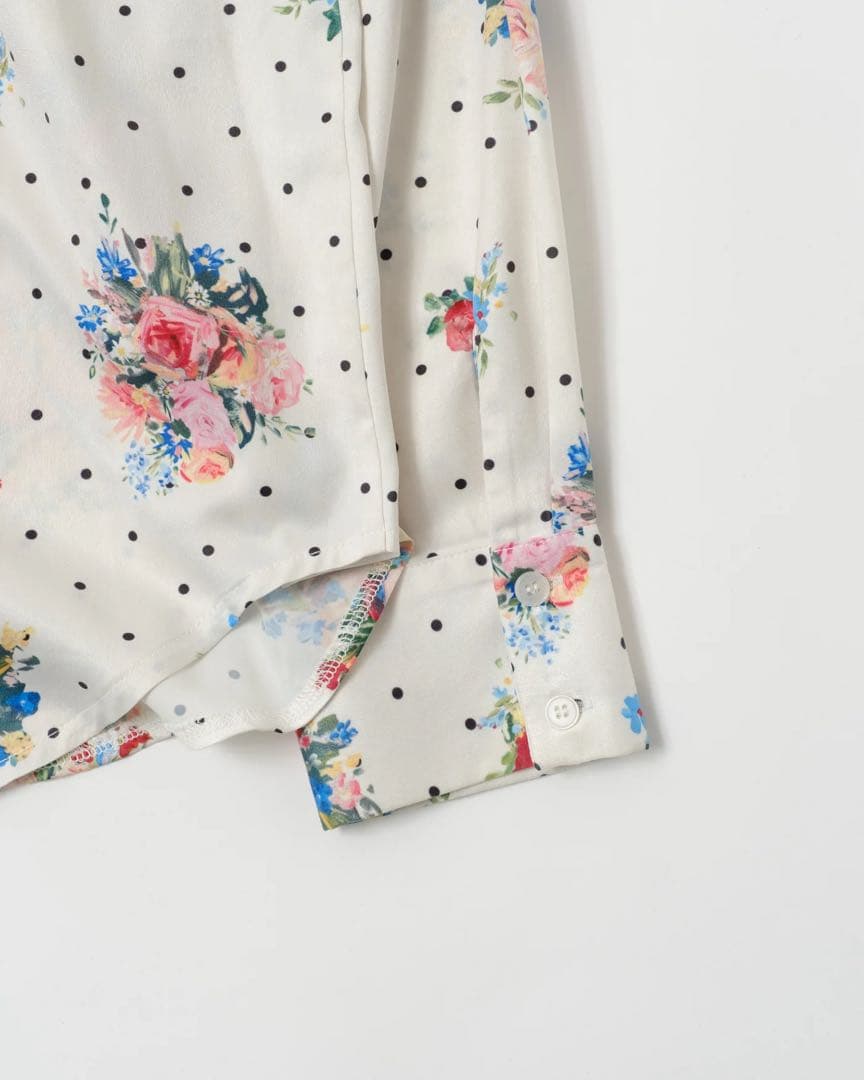 Poppy Dot Flower Shirt ポピー 花柄 フラワー トップス