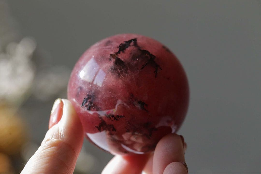 【天然石】ストロベリークォーツスフィア