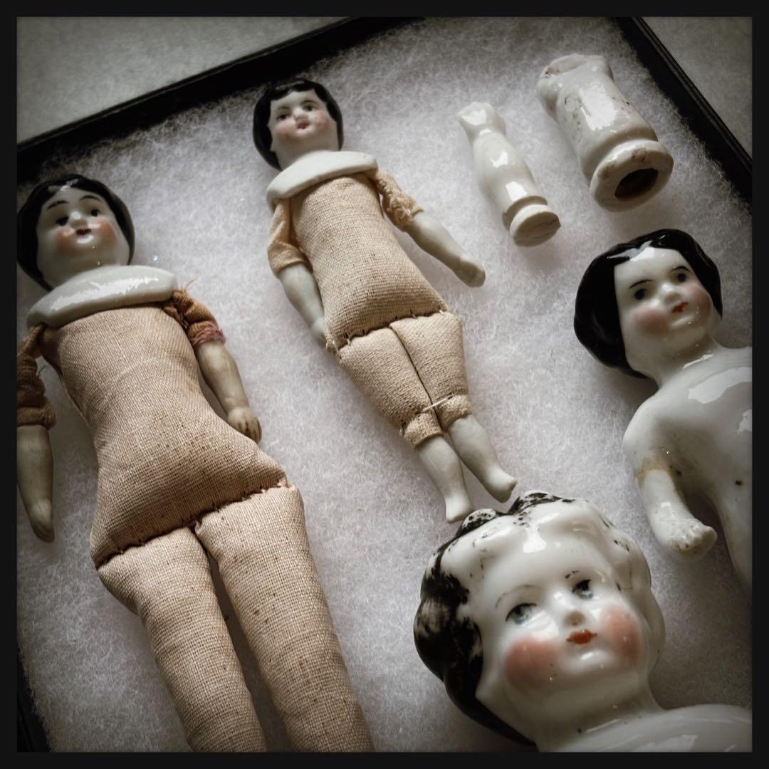 アンティーク　 ジャンクドロワーセット チャイナヘッドドール