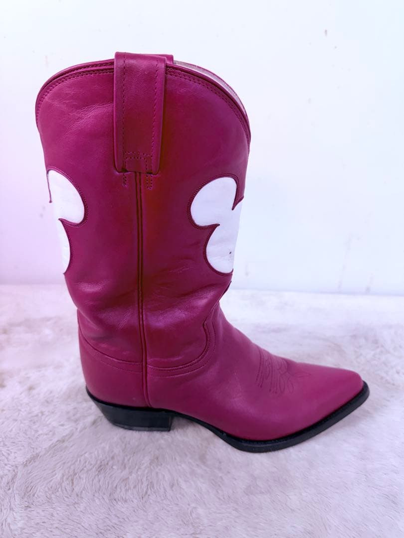 超希少 D24限定 ミッキーマウス 本革ウエスタンブーツ