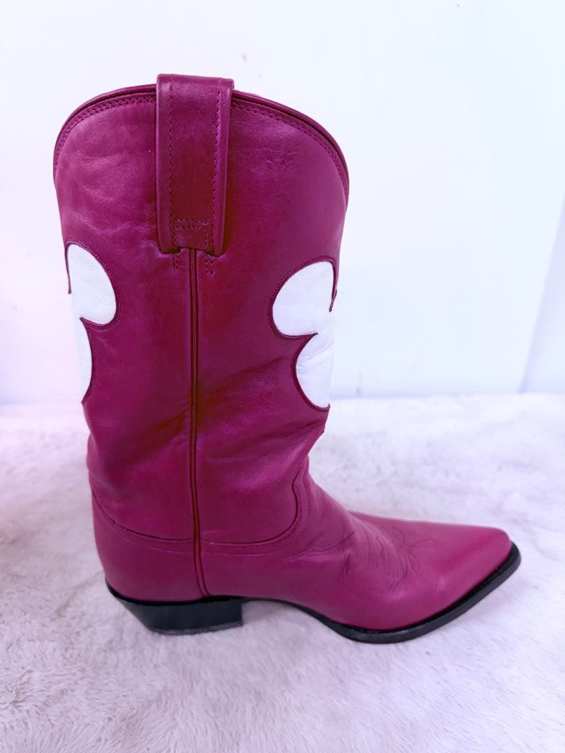 超希少 D24限定 ミッキーマウス 本革ウエスタンブーツ