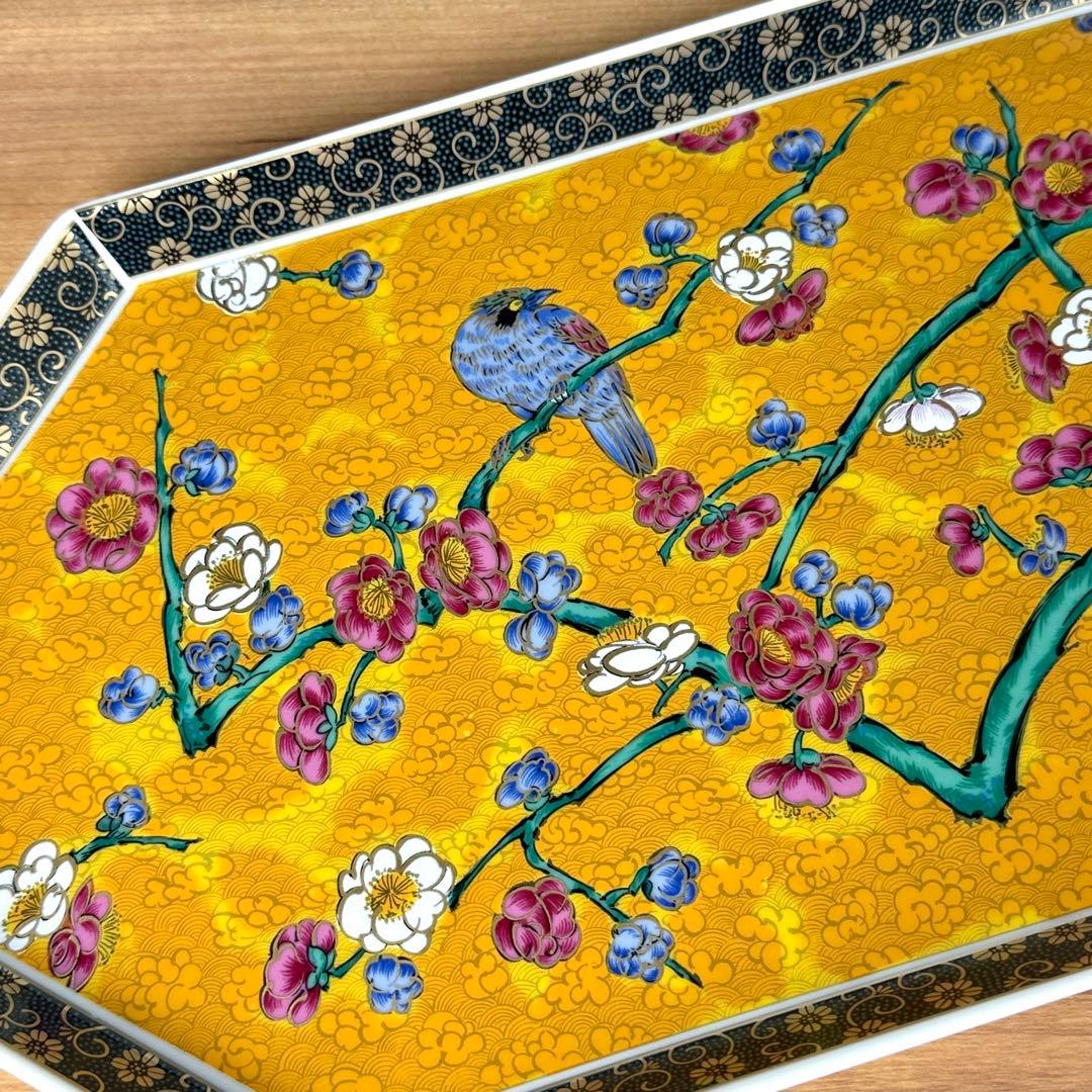 九谷焼　新品　12号盛皿　吉田屋　伊野正峰