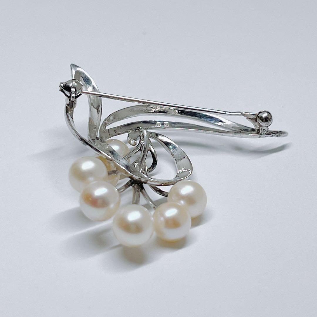 MIKIMOTO ミキモト パール　ブローチ　コサージュ　シルバー
