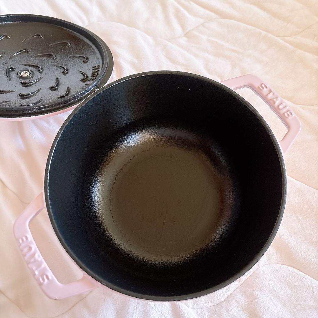 staub ストウブ 「 ワナベ ソルベローズ M 18cm 」 ピンク