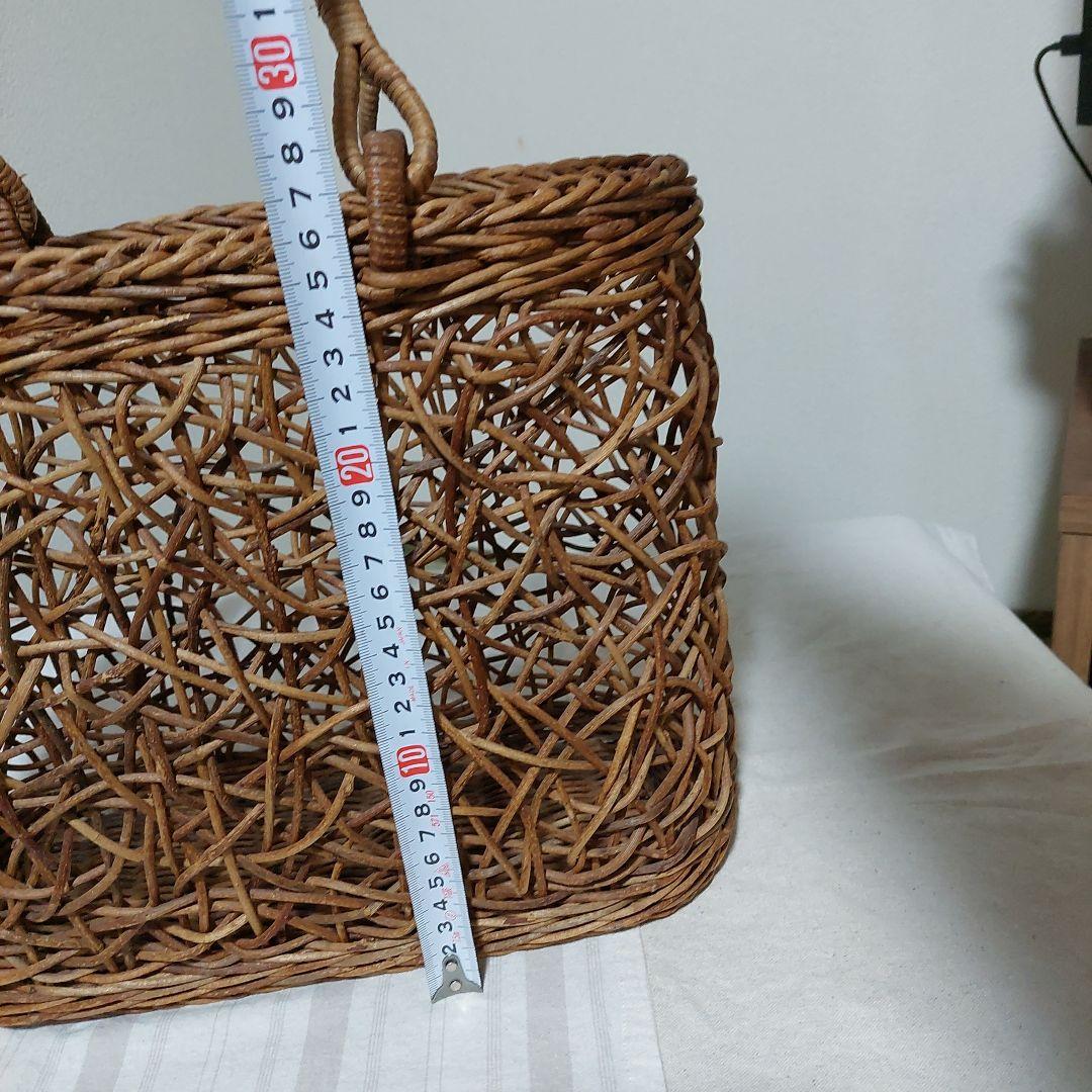 あけび　かご　乱れ編み　楕円