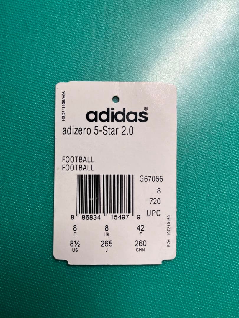 アメフト　スパイク　adizero 5-Starr 2.0 26.5cm