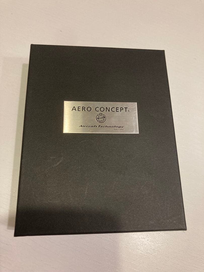 AERO CONCEPT. エアロコンセプト　ネイビー レザー 名刺入れ 箱付き
