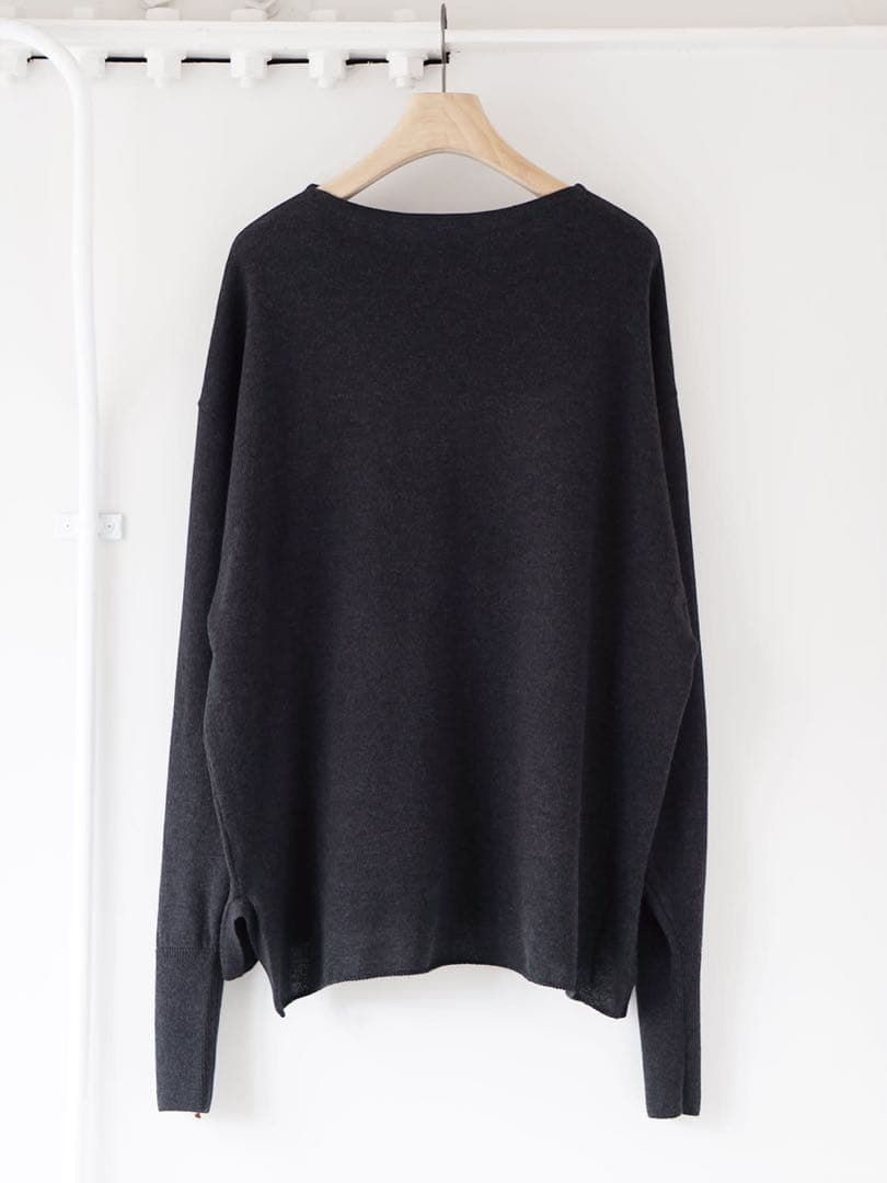 COMOLI ウール 和紙 コモリ ニット FREE CHARCOAL