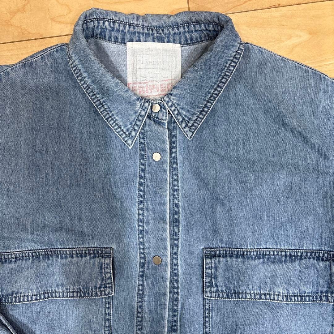 美品BEARDSLEYビアズリーFRIPIER ライトデニム　ダンガリー　シャツ
