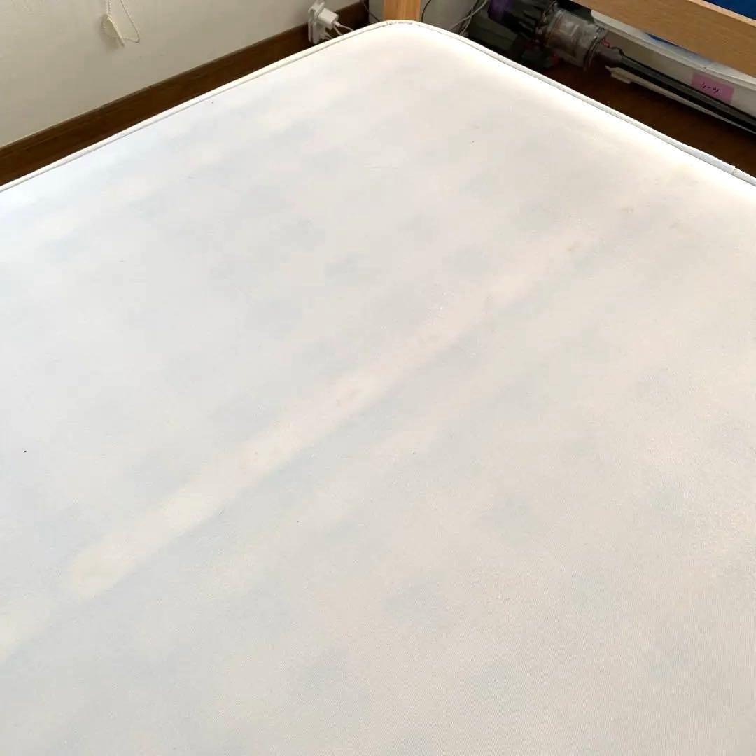 東京都渋谷区引取　無印良品　タモ材　木製ダブルベッドフレーム、マットレス