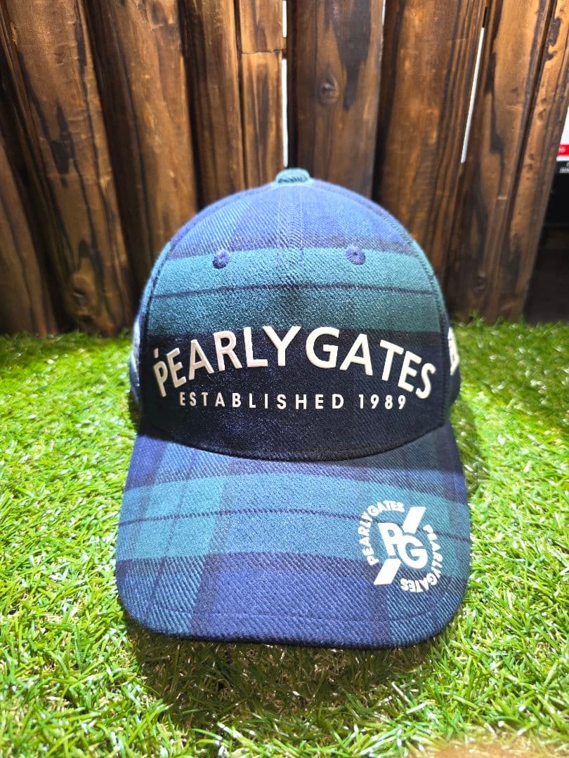 PEARLY GATES 秋冬 チェック柄 パンツ&帽子 セット Size 4