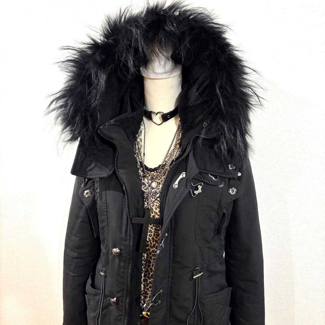 平成ギャル y2k ファーコート　グランジ　ダークコア　NANA ギミック