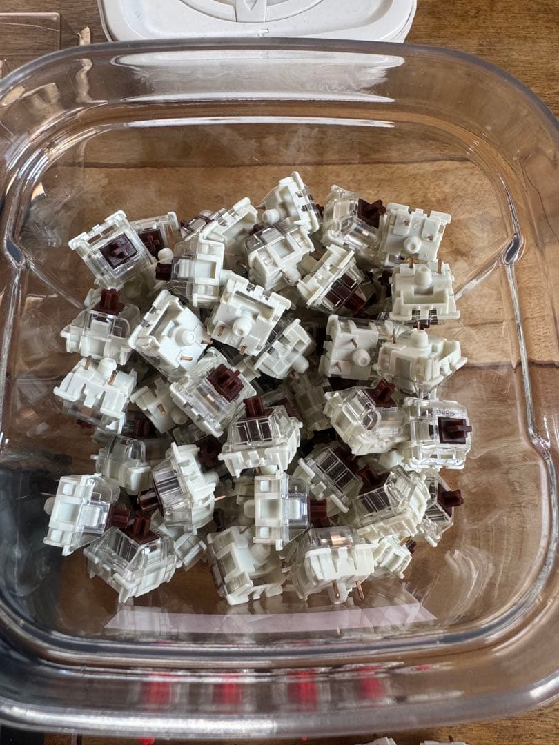 IKBC-CD87赤軸91テンキーレス （茶と赤キー計110個付き）