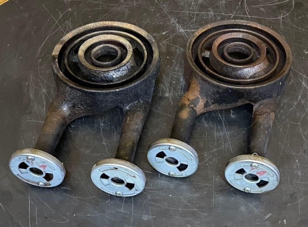 動確済み 業務用 マルゼン 2口 卓上ガスコンロ M-222C 都市ガス 大阪