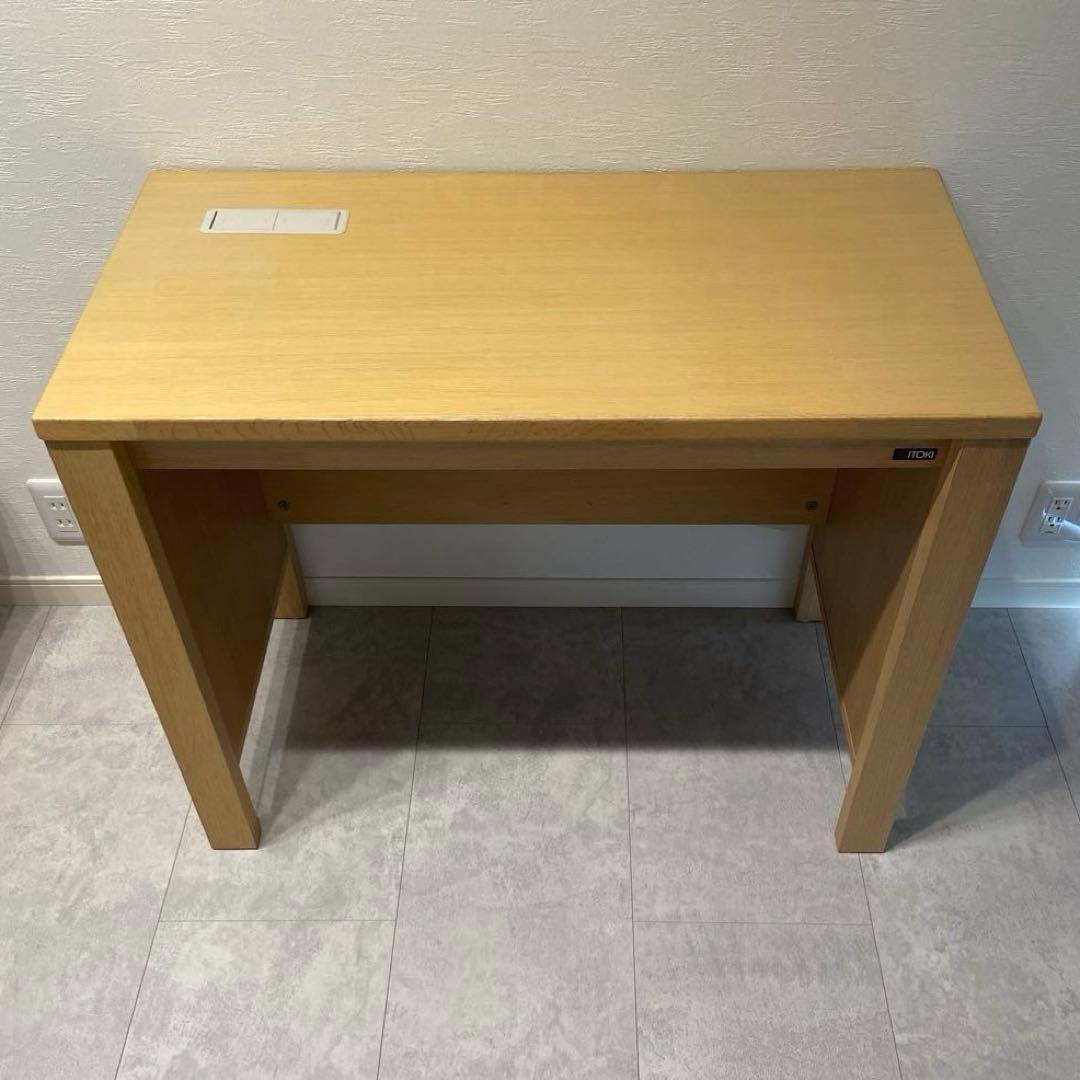 最終価格‼️【マット付き】ITOKI 天然木デスク エルコディ ナチュラルオーク