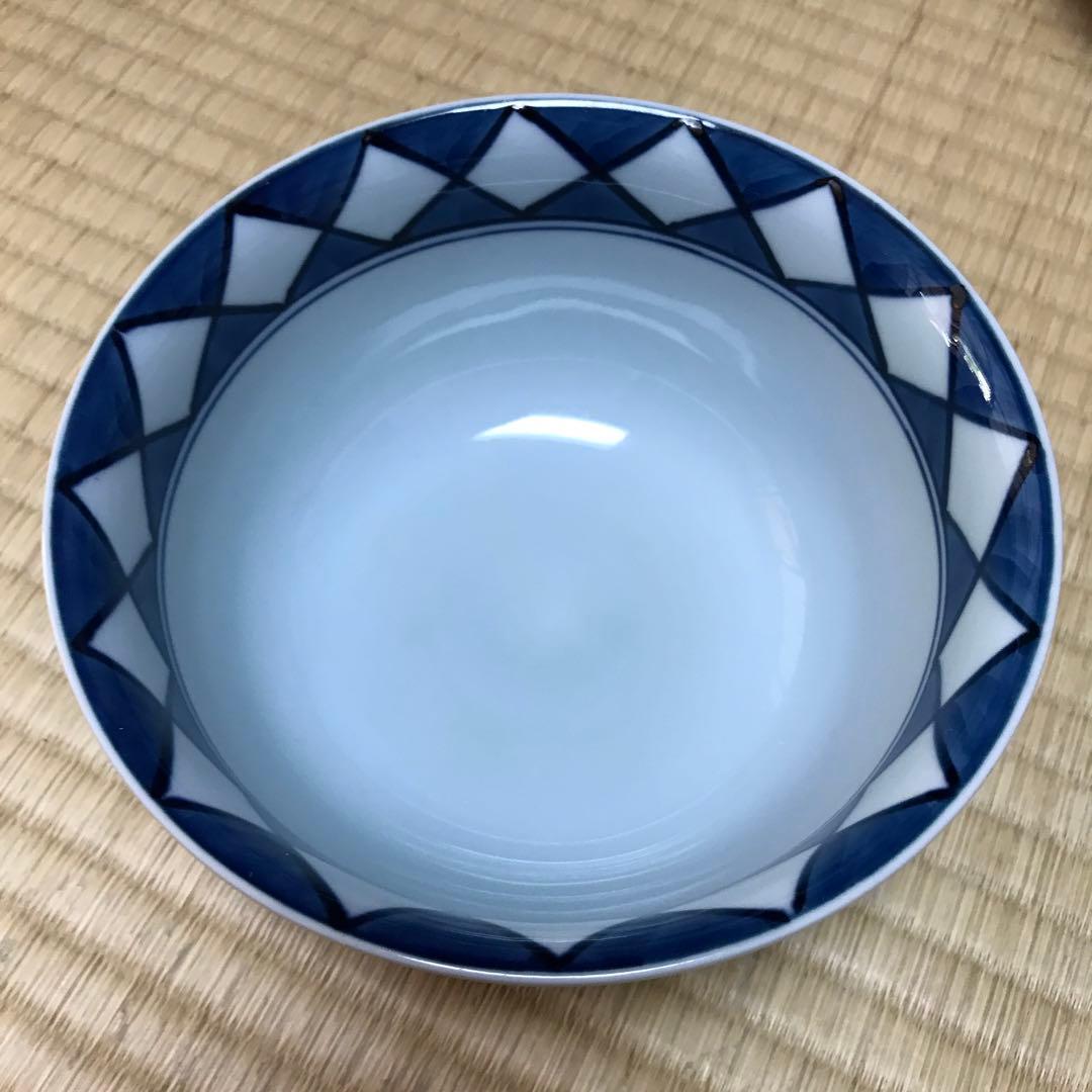 有田焼　源右衛門窯 染付和柄丼5個セット