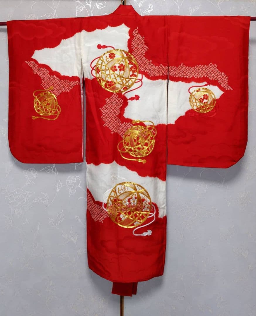 RK400アンティーク子供着物着丈97センチ裄丈46センチめちゃくちゃ綺麗正絹