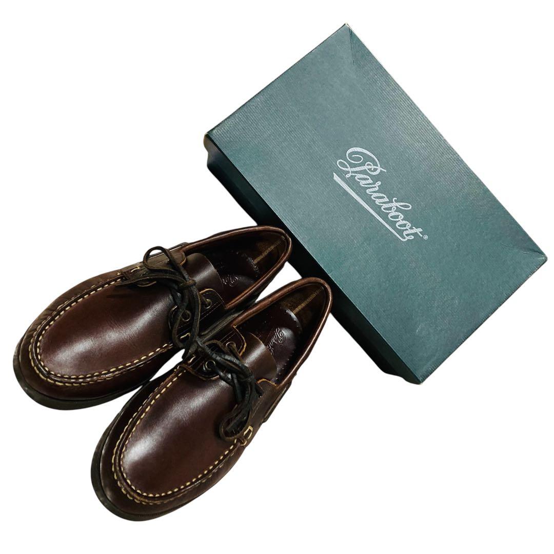 美品　Paraboot パラブーツ　デッキシューズ　8 ブラウン　バース