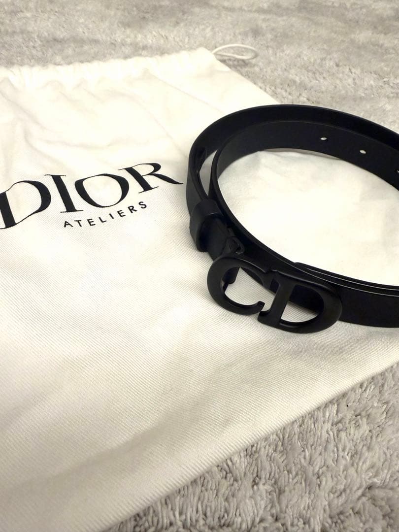 値下げ★Dior ブラックレザー ベルト