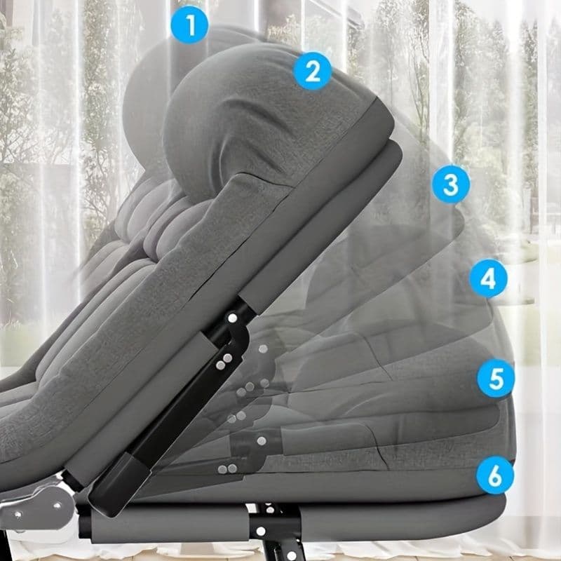 折りたたみポータブルベッド スチールサポート アウトドア向け