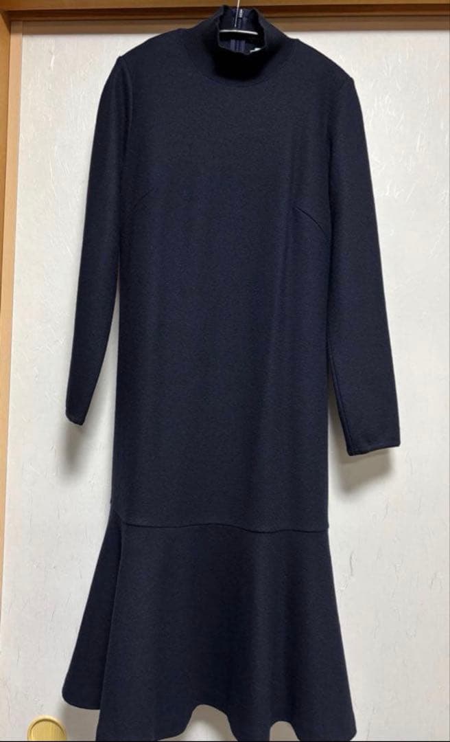 ANAYI ウールジャージーヘムフレア ワンピース