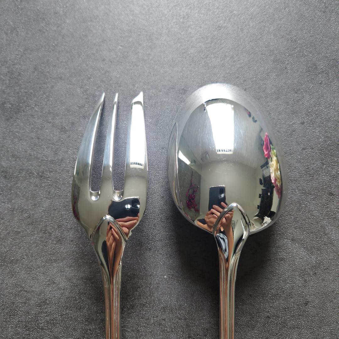 美品 クリストフル アルビ サービングフォーク サービングスプーン