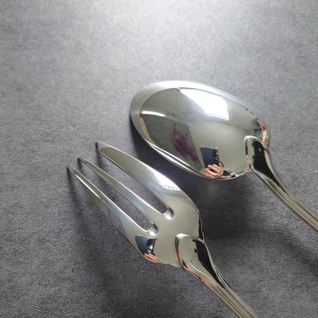 美品 クリストフル アルビ サービングフォーク サービングスプーン