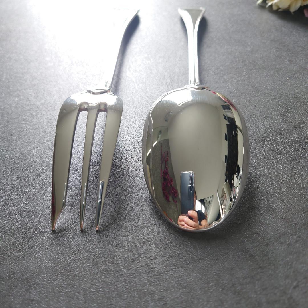 美品 クリストフル アルビ サービングフォーク サービングスプーン