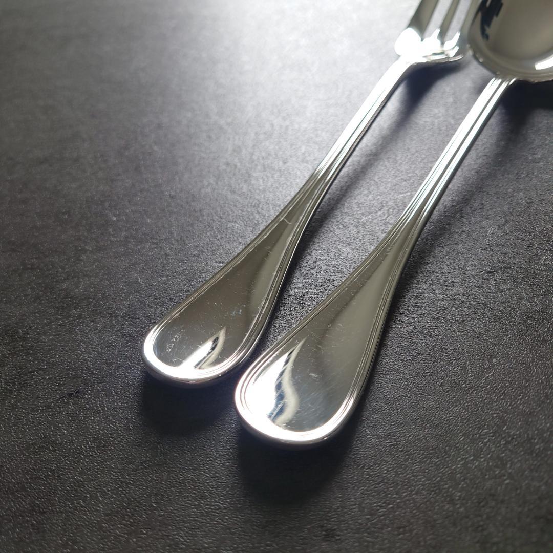 美品 クリストフル アルビ サービングフォーク サービングスプーン