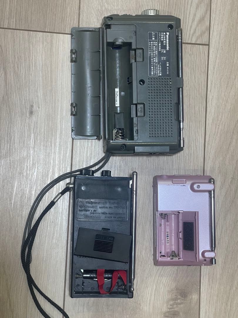Sony, Panasonic, Toshiba, などのラジオセット ジャンク