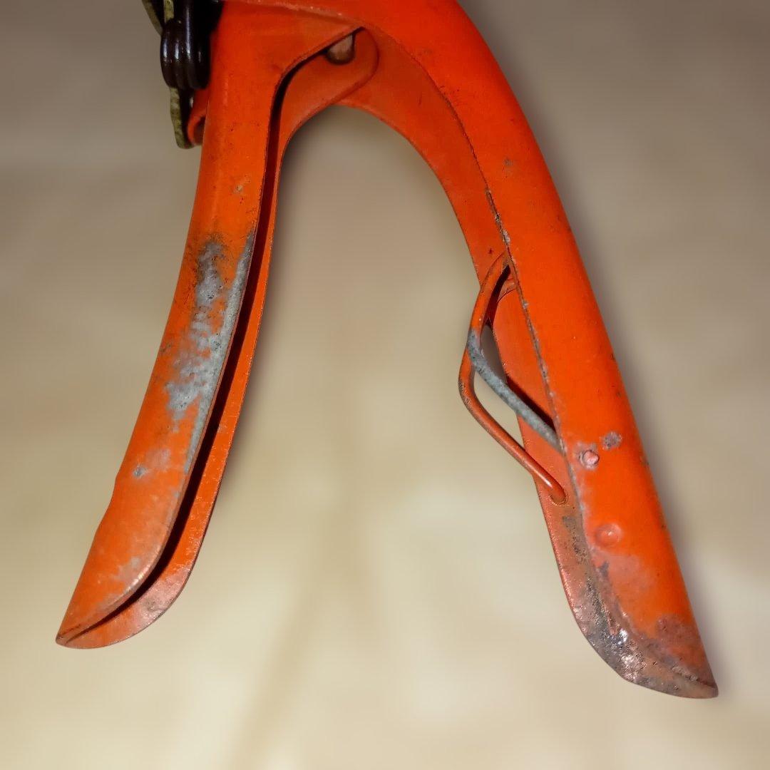 サボテン 剪定用ハサミ オレンジ　サボテン ハンドグラスシザー　アンティーク