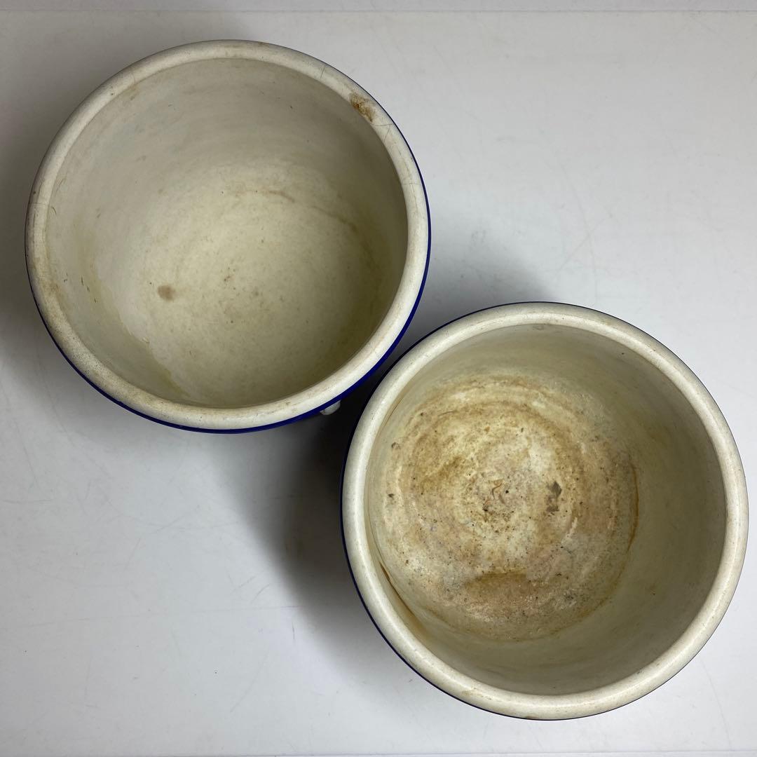 ウェッジウッドジャスパー フラワーポッド 鉢2個 幅約13cm東R8-0213①