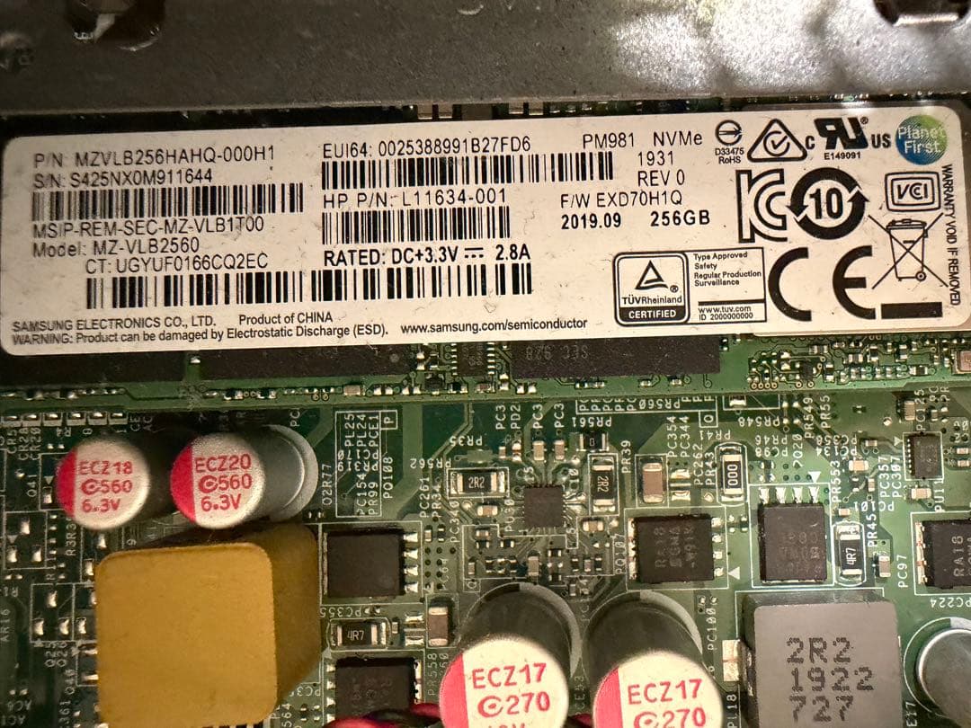 HP ProDesk 600 G5 SFF SSD256G メモリ8G NVMe