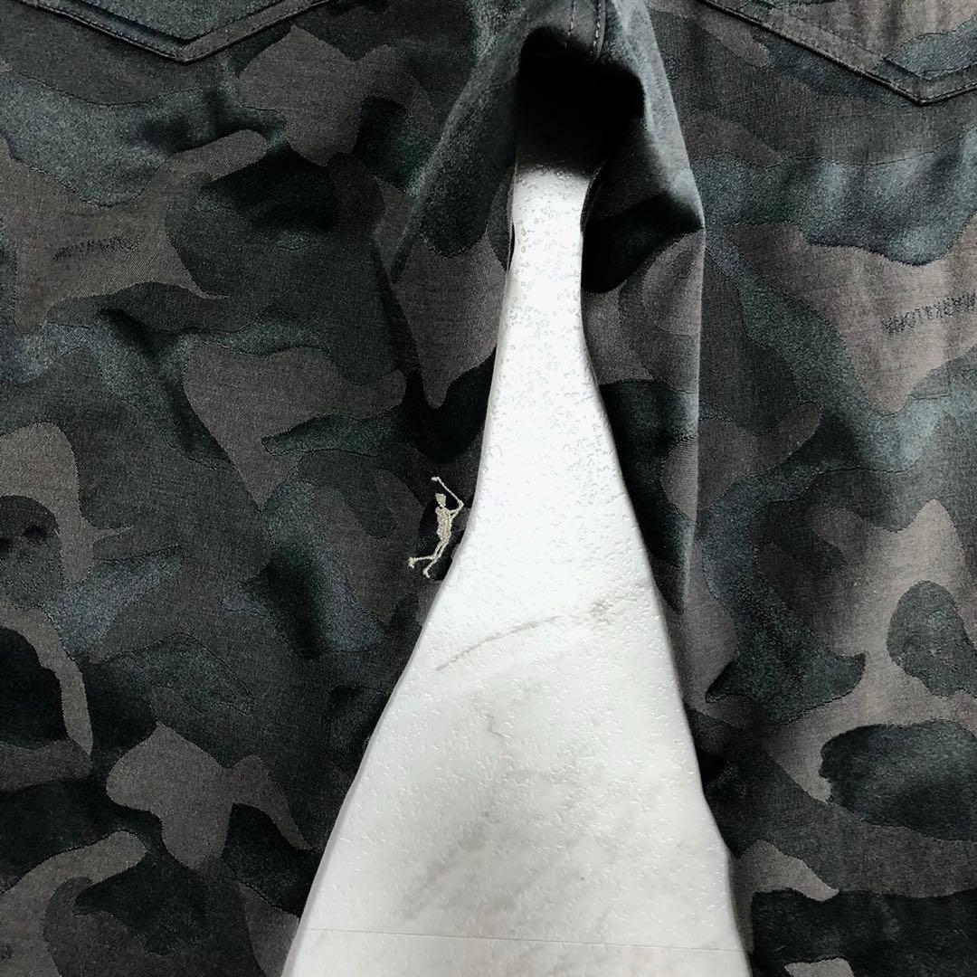 【美品】MARK&LONA パンツ カモフラ スカル ストレッチ ブラック S