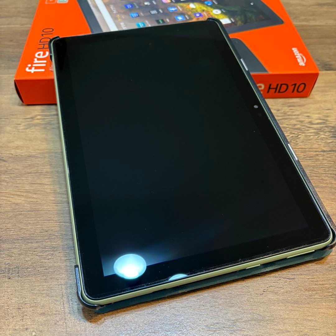 Fire HD 10 タブレット 10.1 本体 32GB オリーブ カバー付き