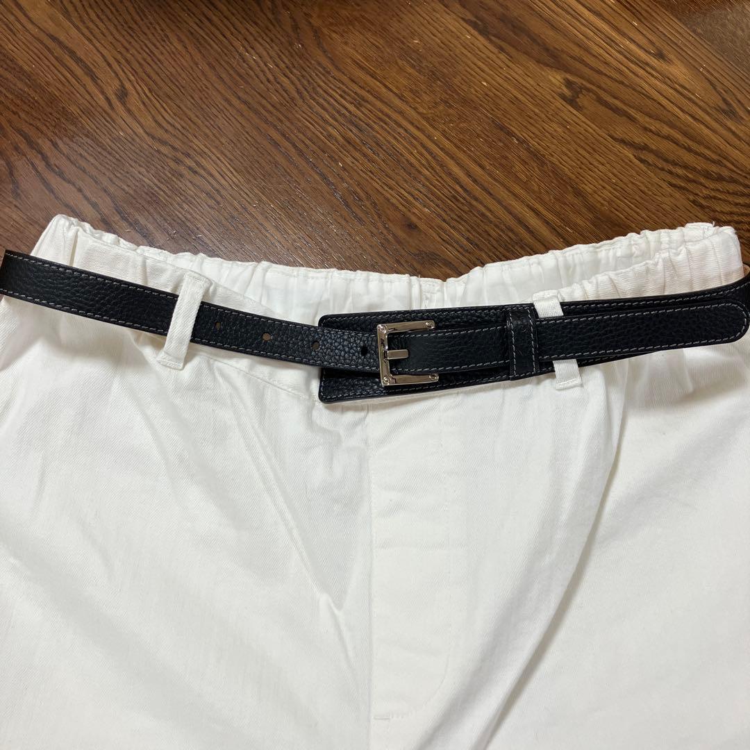 LOEWE ブラックレザーベルト