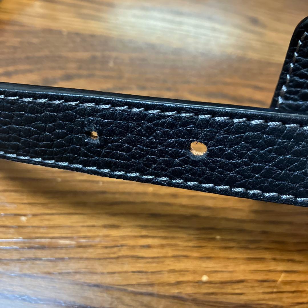 LOEWE ブラックレザーベルト