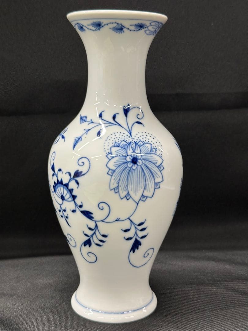 【USED美品】meissen マイセン　ブルーオニオン　花瓶　ベース