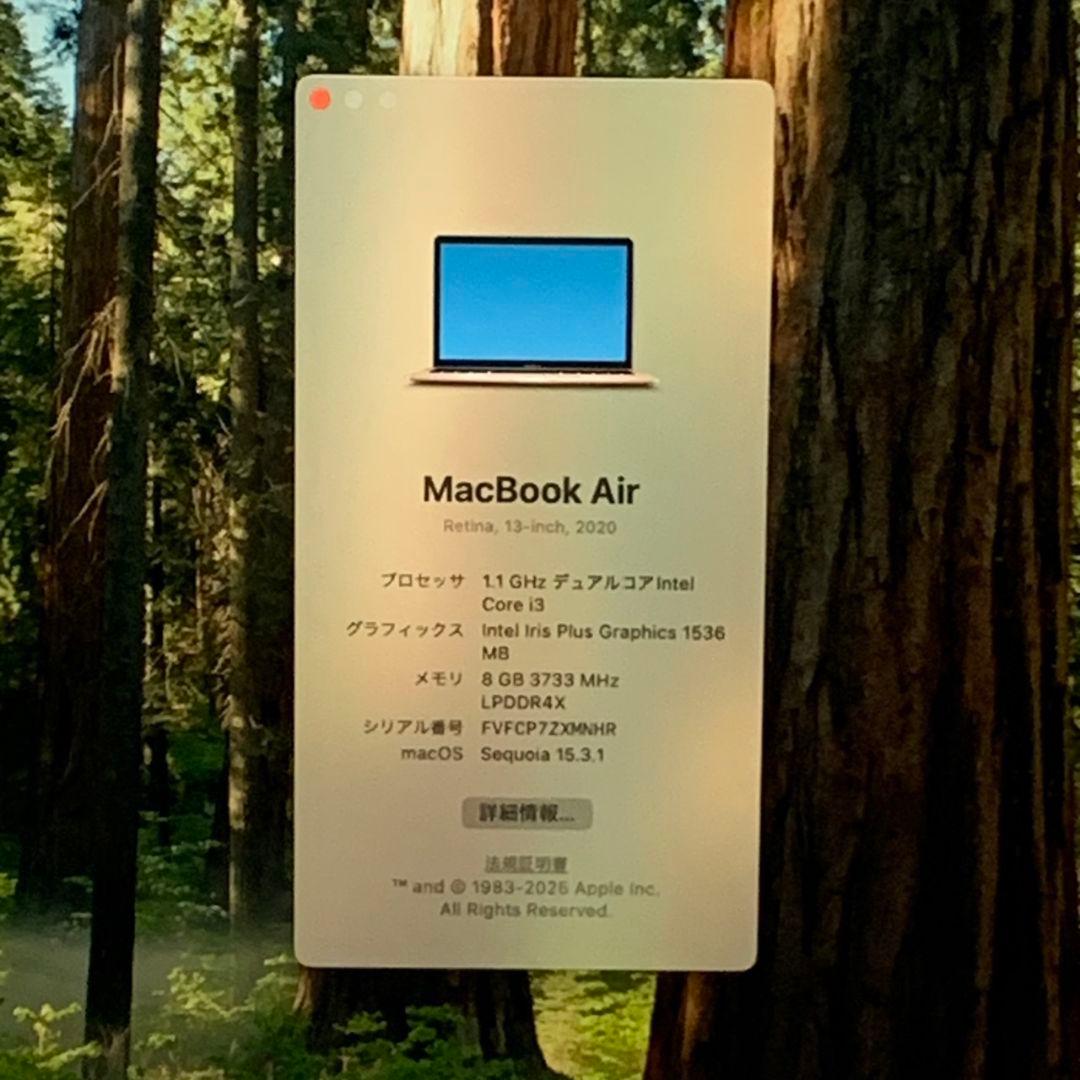 【美品】MacBook 2020年 SSD256GBローズゴールド パソコンPC