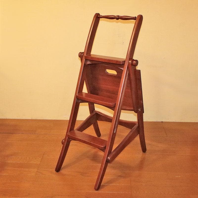 ステップチェア 椅子 脚立台 踏み台 イタリア製 木製 122-374