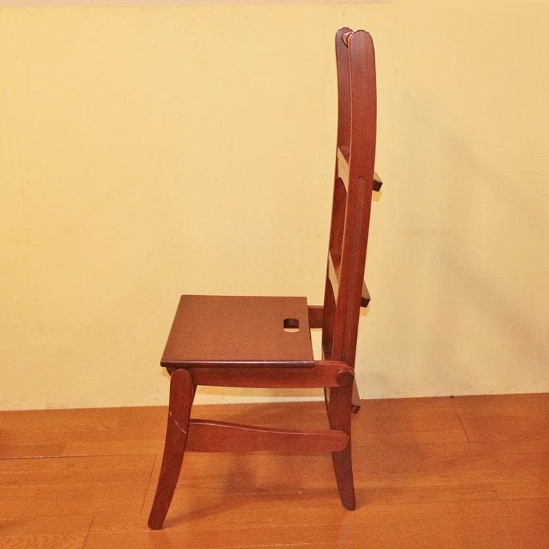 ステップチェア 椅子 脚立台 踏み台 イタリア製 木製 122-374