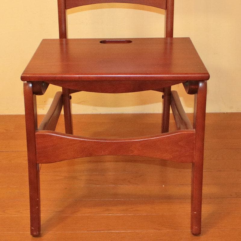 ステップチェア 椅子 脚立台 踏み台 イタリア製 木製 122-374