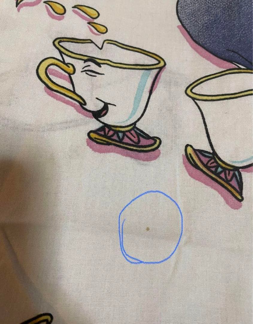 ディズニー　美女と野獣　ヴィンテージシーツ　USA