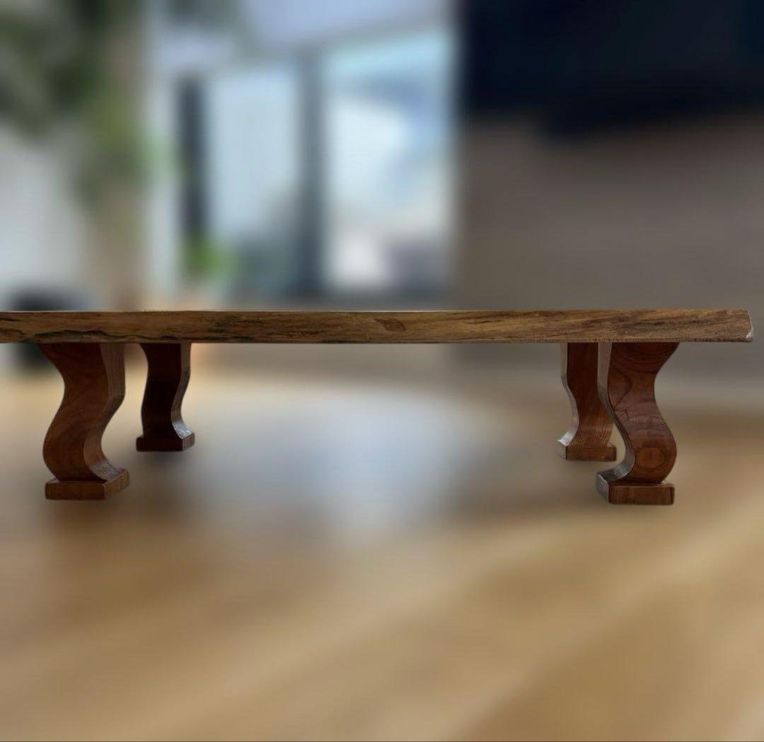 【しお様限定】一枚板けやき総欅造 ローテーブル座敷机昭和後期106✖︎63