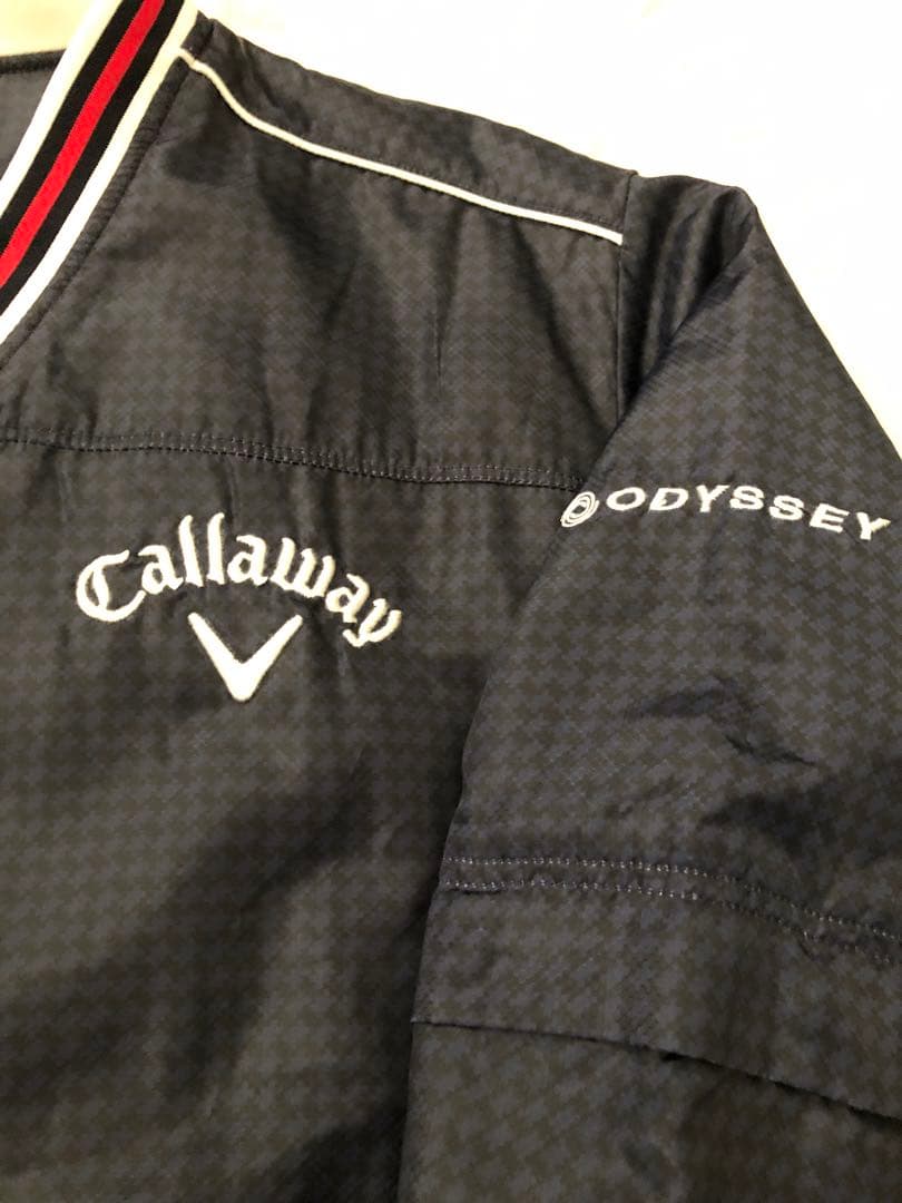 ☆プロ支給品☆美品Callaway中綿ジャケット LL 紺 2ウェイ半袖 激レア