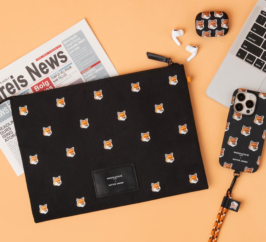 メゾンキツネ パソコンケース タブレットケース (13-14インチ)
