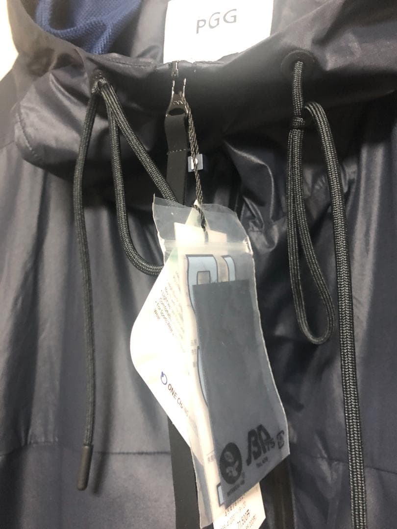 未使用 7.1万 PGG フード付きナイロンジャケット ダークネイビー