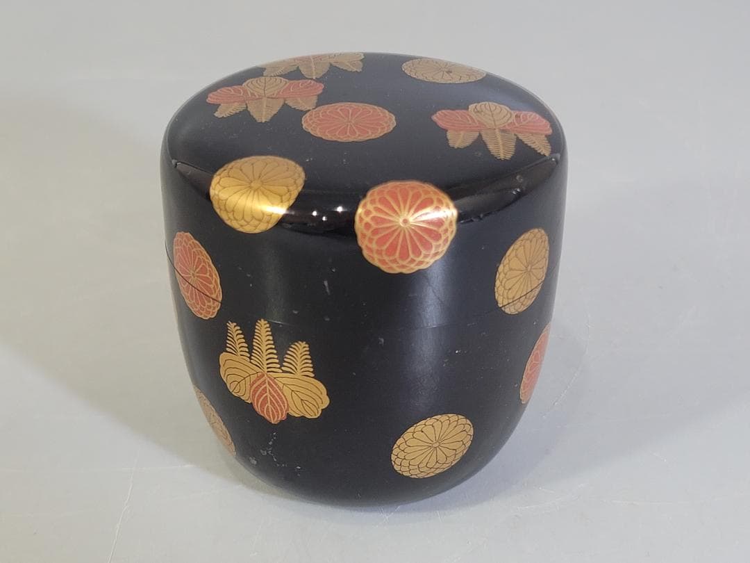 茶道具 長野横笛 作 高台寺蒔絵 棗 美品 古美術