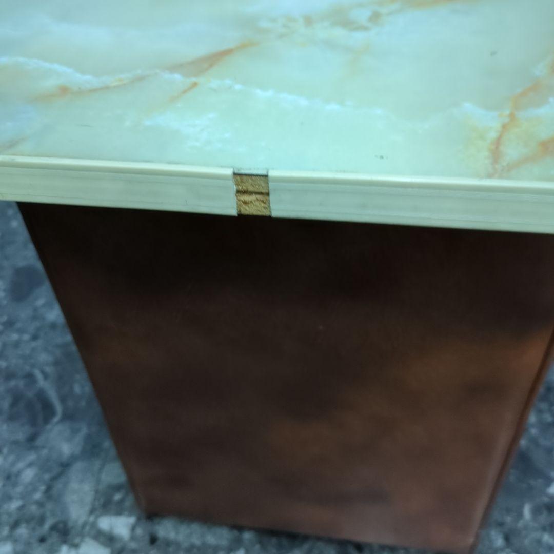 昭和レトロポップテーブル　ローテーブル　スペースエイジ　大理石柄テーブル